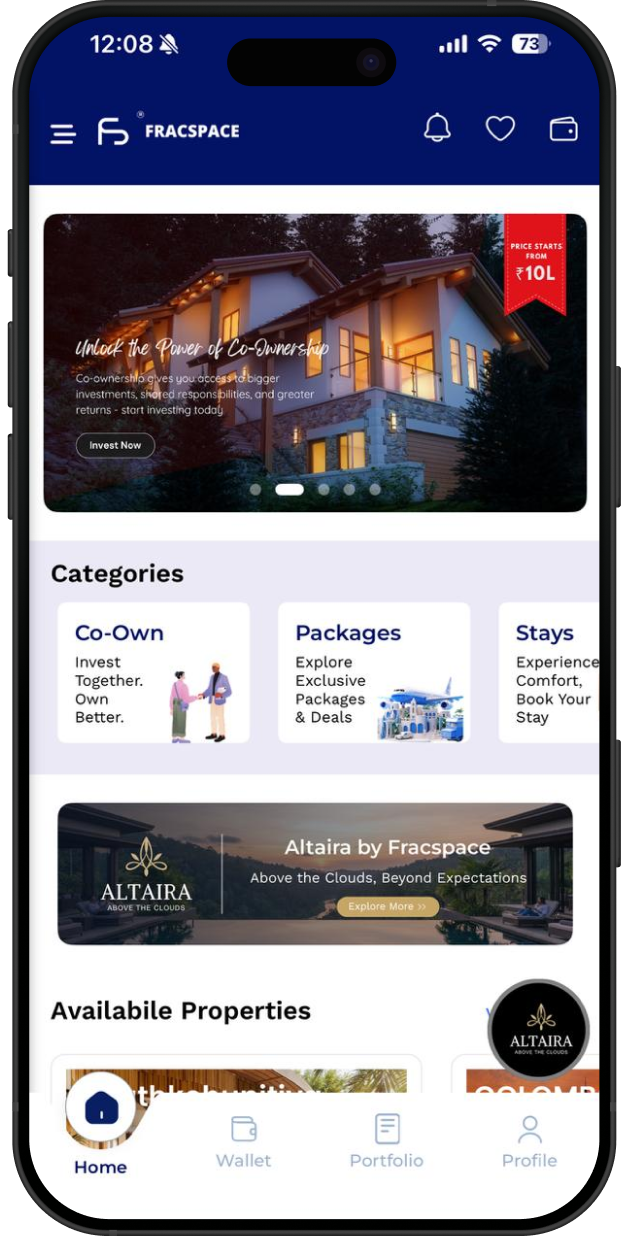 Fracspace App Mockup